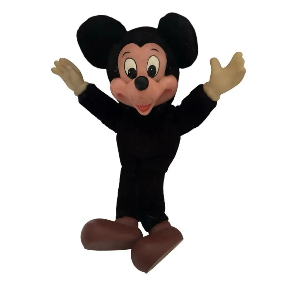 Mickey Mouse Plush Doll Rubber Face Applause 8” Vintage